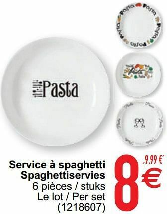 Cora Service à spaghetti spaghettiservies aanbieding