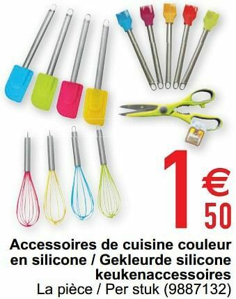 Cora Accessoires de cuisine couleur en silicone - gekleurde silicone keukenaccessoires aanbieding