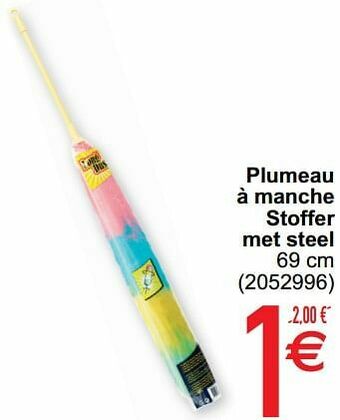 Plumeau à manche stoffer met steel
