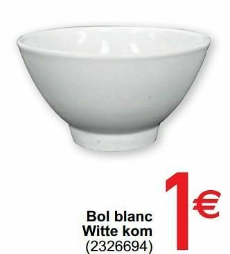 Cora Bol blanc witte kom aanbieding