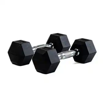 Decathlon Professionele zeshoekige rubberen halters 2.5kg aanbieding