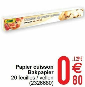 Cora Papier cuisson bakpapier aanbieding