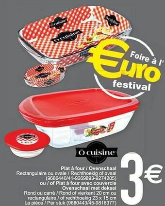 Cora Plat à four - ovenschaal aanbieding