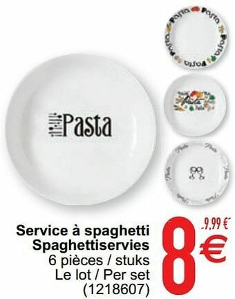 Cora Service à spaghetti spaghettiservies aanbieding