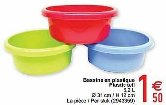 Cora Bassine en plastique plastic teil aanbieding