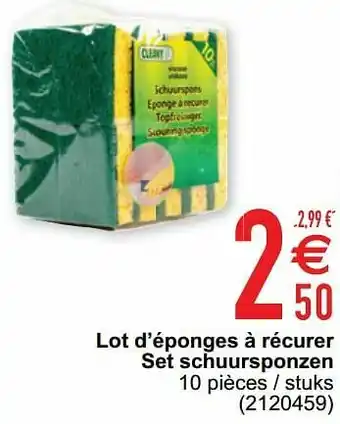 Lot d’éponges à récurer set schuursponzen