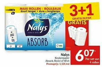 Intermarché Nalys keukenpapier absorb resist of wish aanbieding