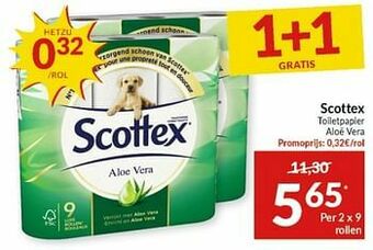Intermarché Scottex toiletpapier aloë vera aanbieding