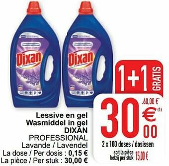 Lessive en gel wasmiddel in gel dixan professional