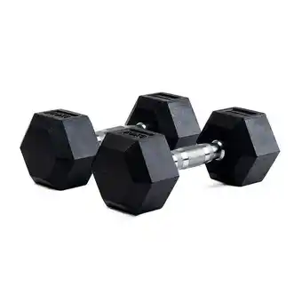Decathlon Professionele zeshoekige rubberen halters 7.5kg aanbieding