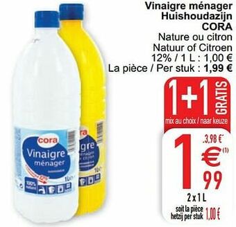 Vinaigre ménager huishoudazijn cora