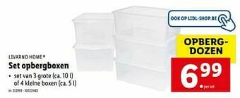 Lidl Set opbergboxen aanbieding