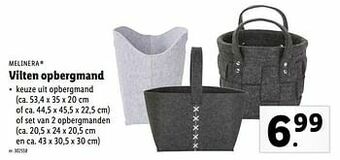 Lidl Vilten opbergmand aanbieding