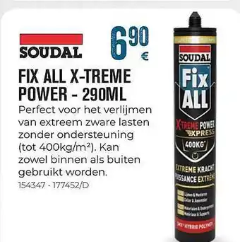 Meno Pro Soudal Fiz All X-treme Power 290 Ml aanbieding
