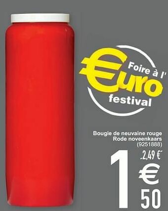 Cora Bougie de neuvaine rouge rode noveenkaars aanbieding