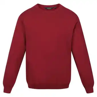 Decathlon Heren kaelen jersey gebreide trui (syrah rood) aanbieding