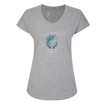 Decathlon Dames finite grafisch tshirt (as grijze mergel) aanbieding