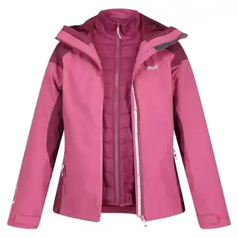 Decathlon Dames wentwood vii 2 in 1 waterdichte jas (violet/amarant haze) aanbieding