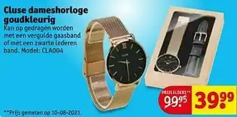 Cluse dameshorloge goudkleurig