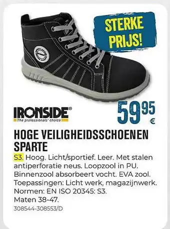 Meno Pro Ironside Hoge Veiligheidsschoenen Sparte aanbieding