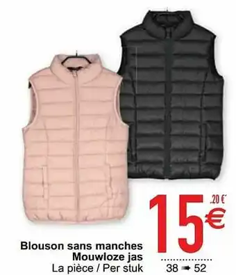 Cora Blouson sans manches mouwloze jas aanbieding