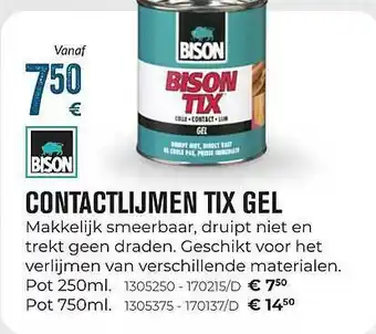 Bison Contactlijmen Tix Gel