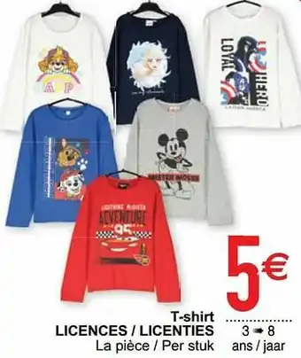 T-shirt licences - licenties