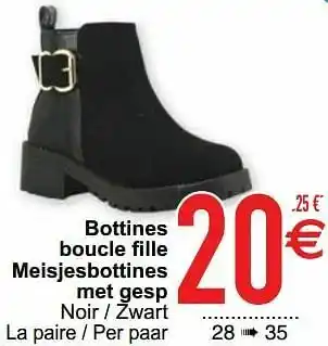 Bottines boucle fille meisjesbottines met gesp