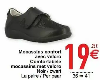 Mocassins confort avec velcro comfortabele mocassins met velcro