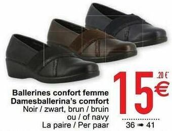 Cora Ballerines confort femme damesballerina’s comfort aanbieding