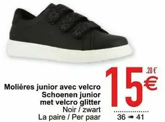 Molières junior avec velcro schoenen junior met velcro glitter