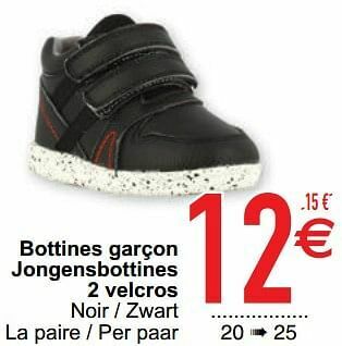 Bottines garçon jongensbottines 2 velcros