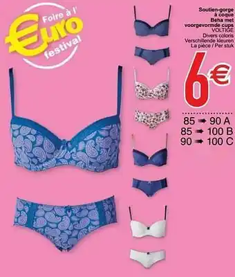 Soutien-gorge à coque beha met voorgevormde cups voltige