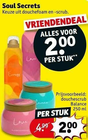 Kruidvat Douchescrub balance aanbieding