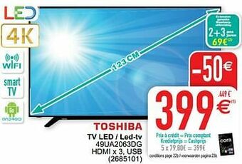 Toshiba tv led - led-tv 49ua2063dg