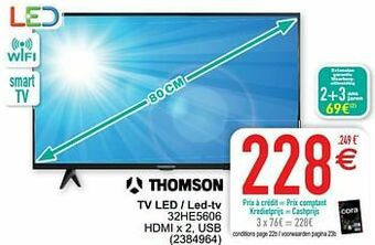 Thomson tv led - led-tv 32he5606