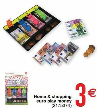Cora Home + shopping euro play money aanbieding