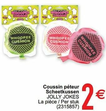 Coussin péteur scheetkussen jolly jokes