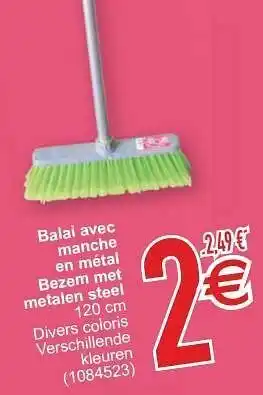 Cora Balai avec manche en métal bezem met metalen steel aanbieding