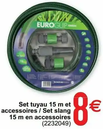 Set tuyau 15 m et accessoires - set slang 15 m en accessoires