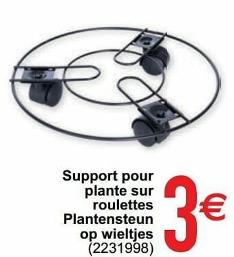 Cora Support pour plante sur roulettes plantensteun op wieltjes aanbieding
