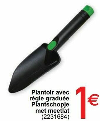 Plantoir avec règle graduée plantschopje met meetlat