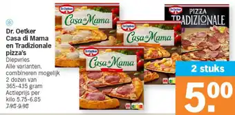 Dr. oetker casa di mama en tradizionale pizza's