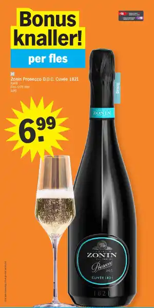 Albert Heijn Zonin prosecco d.o.c. cuvée 1821 aanbieding