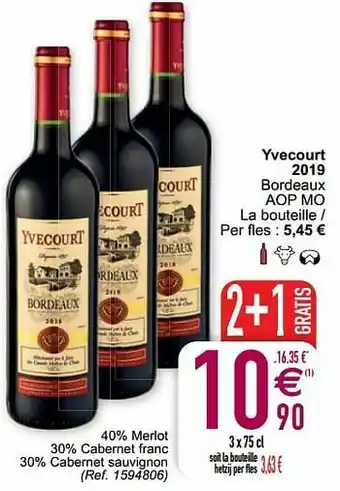Cora Yvecourt 2019 bordeaux aop mo aanbieding