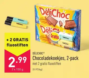 ALDI Chocoladekoekjes, 2-pack 2 x 150 g aanbieding