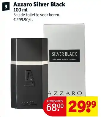 Kruidvat Azzaro silver black 100ml aanbieding