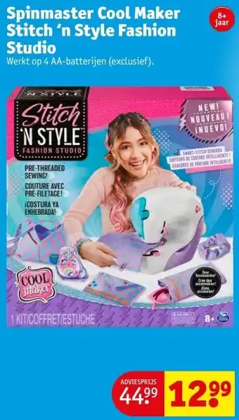 Kruidvat Spinmaster cool maker stitch ‘n style fashion studio aanbieding