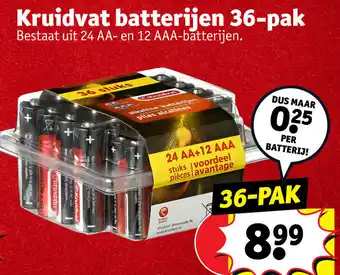 Kruidvat Kruidvat batterijen 36-pak aanbieding