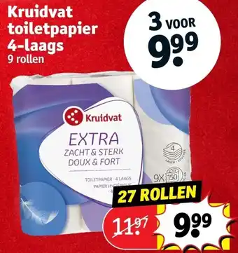 Kruidvat Kruidvat toiletpapier 4-laags aanbieding